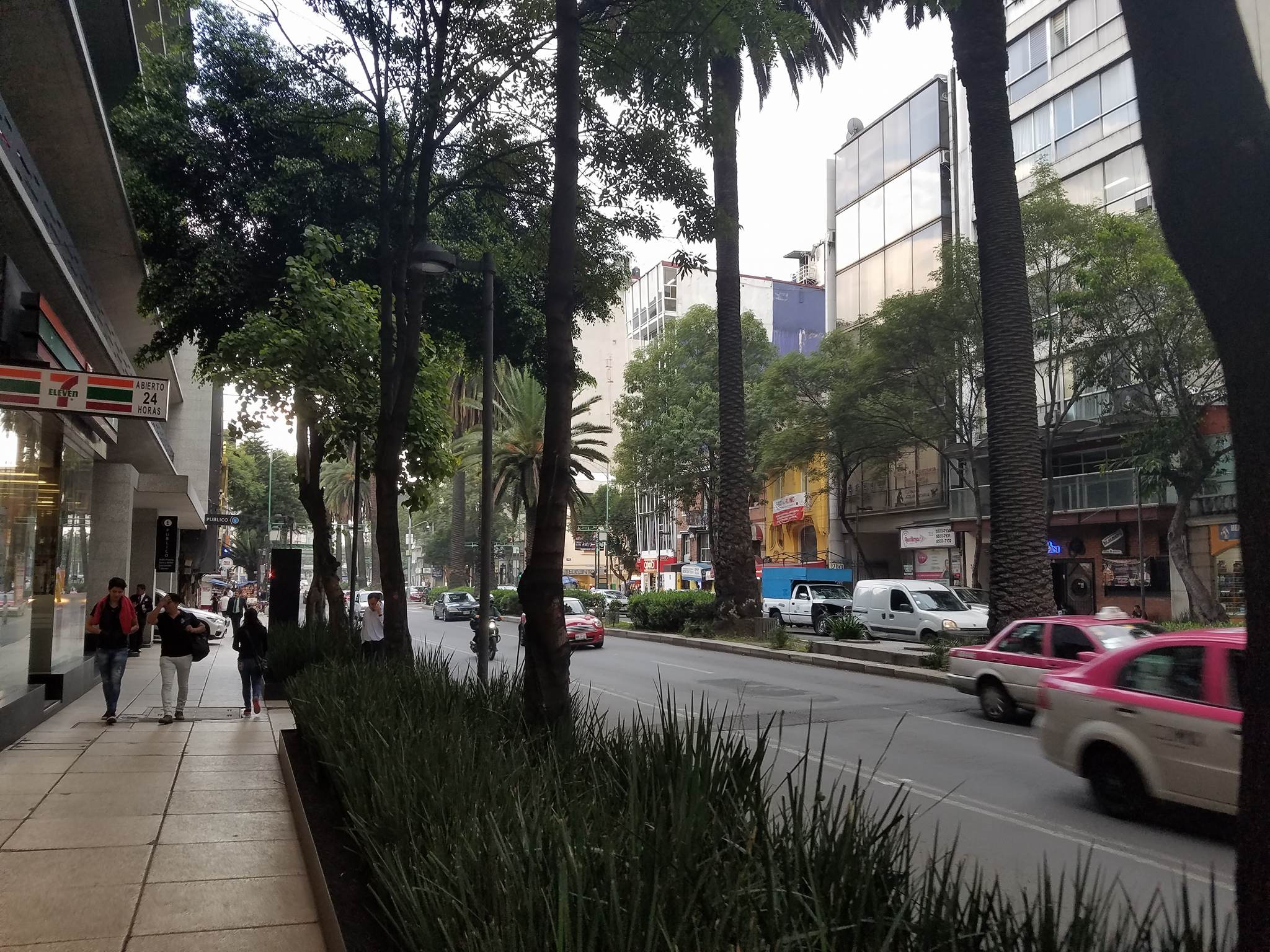 Mixed-use street in Mexico City.