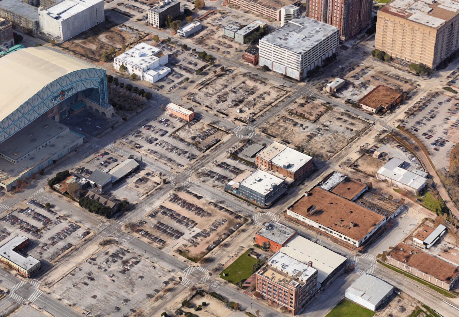 A parking desert outside of the Minute Maid Park.