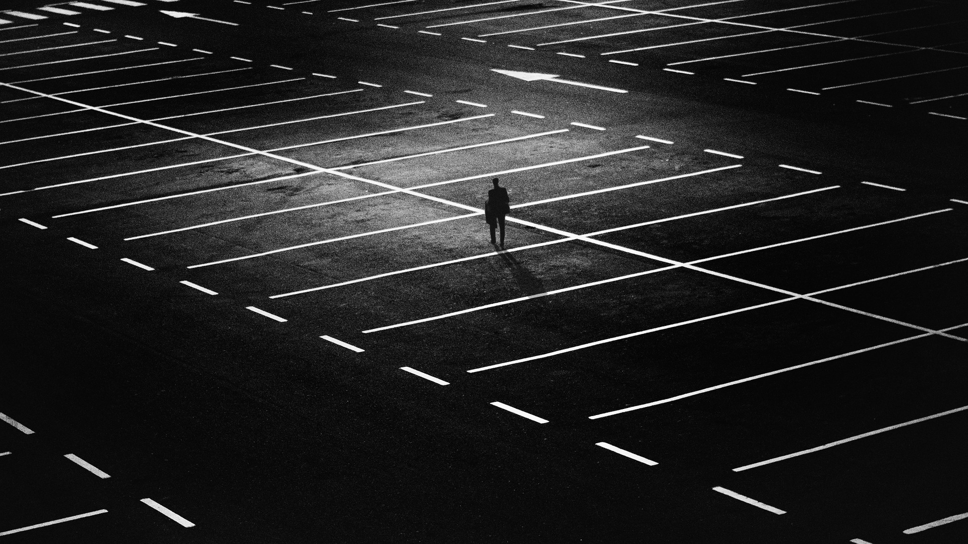 A large, empty parking lot