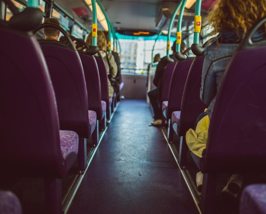 People sitting on a bus