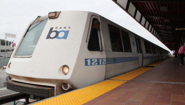 BART train at the platform